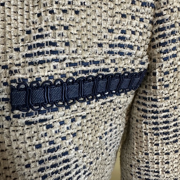 Escada Designer tweed blazer with denim accents size 34 - Picture 13 of 16